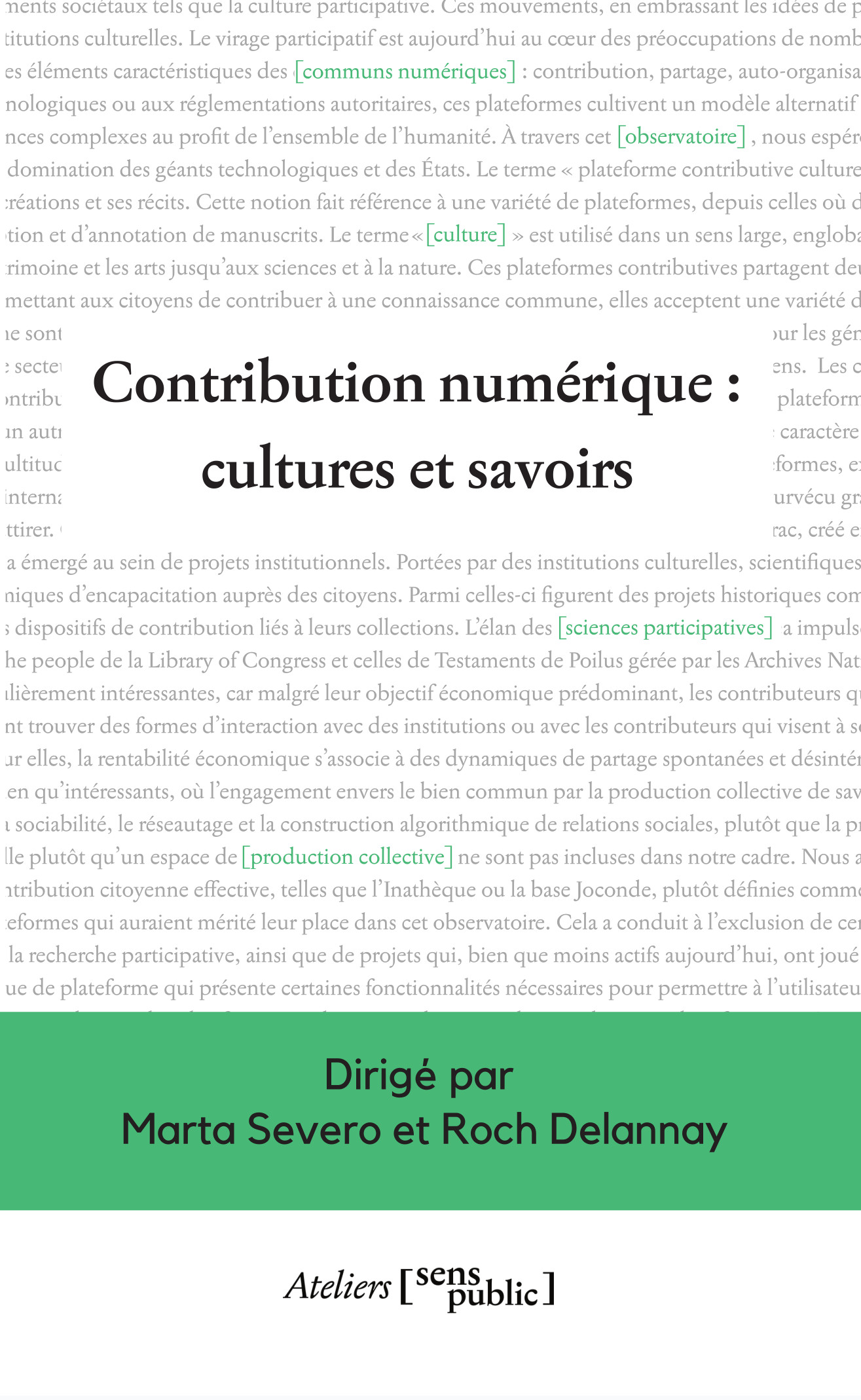 Contribution numérique : cultures et savoirs