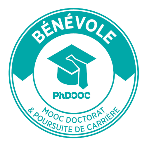 Figure 1.2 Badge «&nbsp;bénévole&nbsp;» en anglais