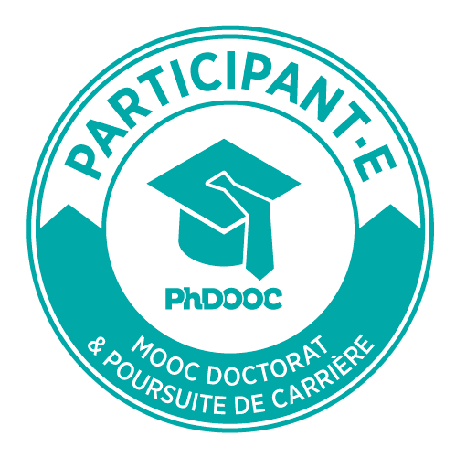 Figure 9.1. Badge «&nbsp;participant&nbsp;» en français