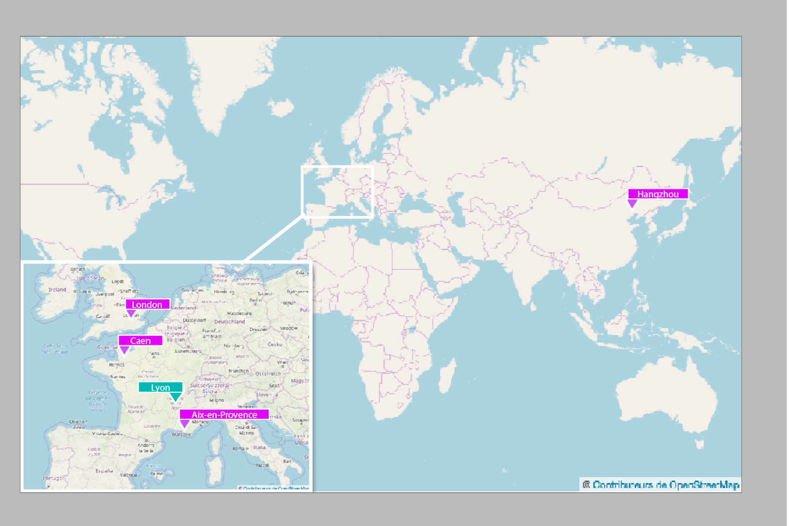 Participants’ location in the world