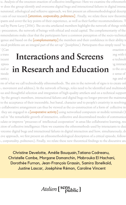 Interactions
and Screens in Research and Education