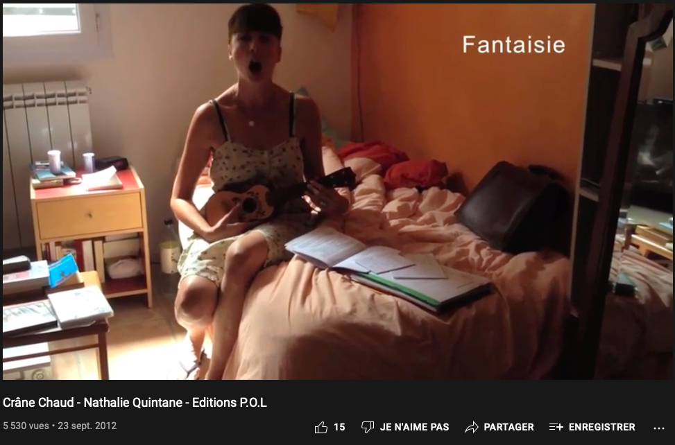 Nathalie Quintane, «&nbsp;Crâne chaud. Éditions P.O.L&nbsp;», 23 septembre 2012