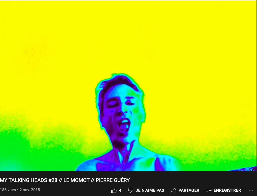 Pierre Guéry, «&nbsp;MY TALKING HEADS #28 // LE MOMOT // PIERRE GUÉRY&nbsp;», 2 novembre 2018