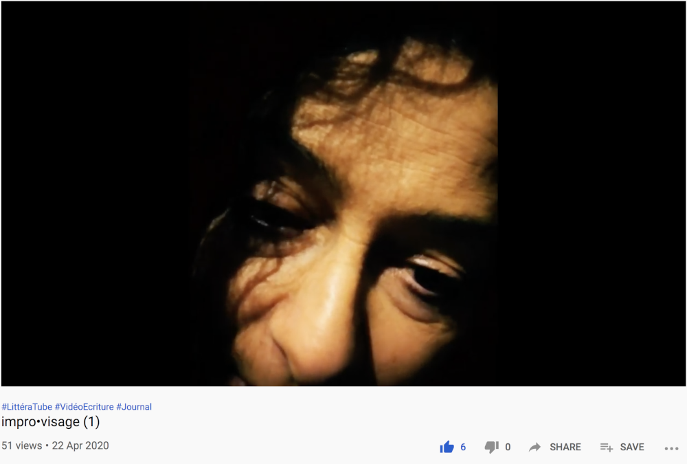 Gracia Bejjani, le visage qui parle, «&nbsp;impro•visage (1)&nbsp;», 22 avril 2020