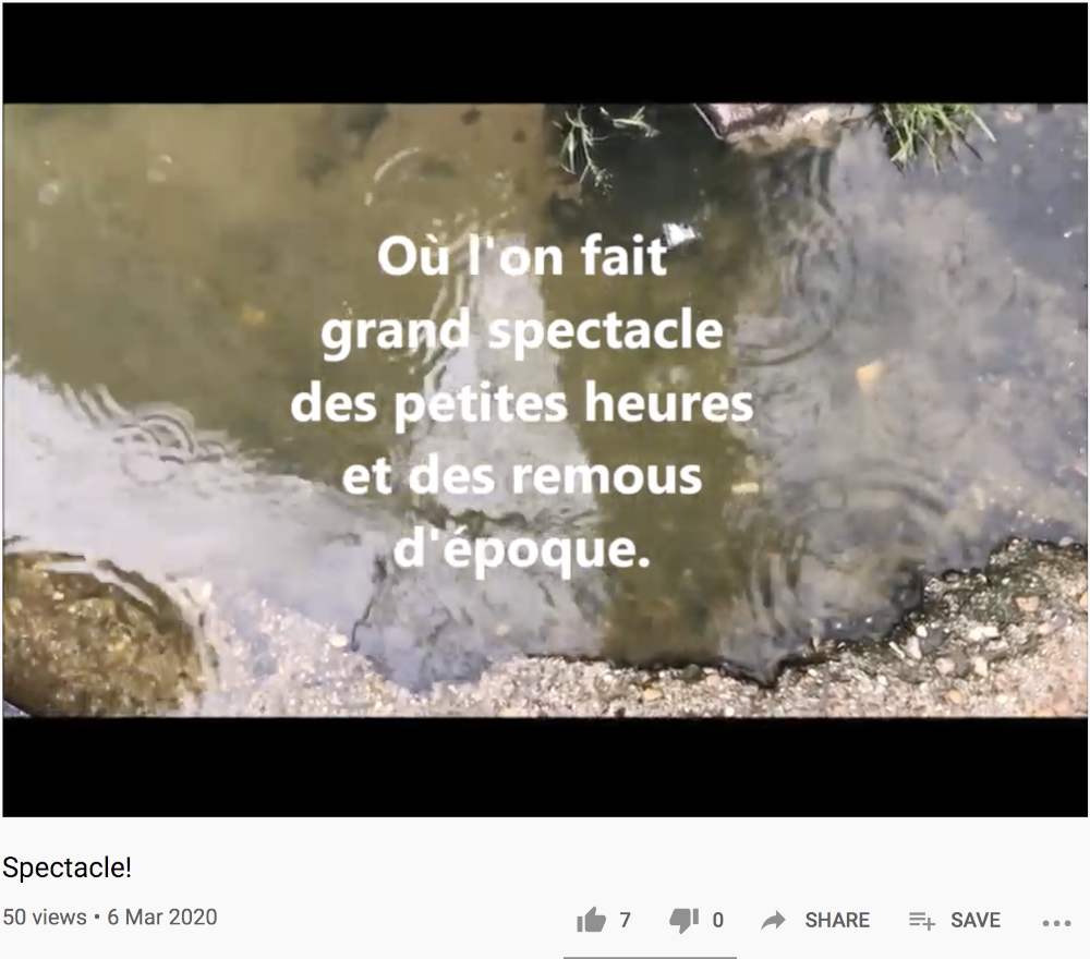 Milène Tournier, le monde dans une goutte d’eau, «&nbsp;Spectacle!», 6 mars 2020