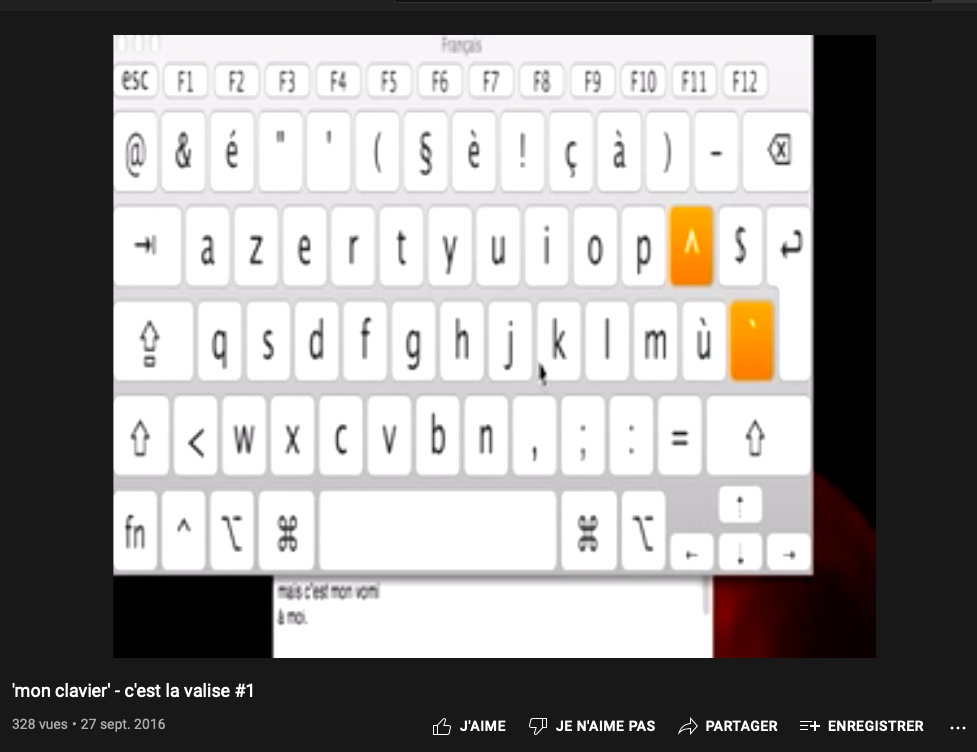 Corinne Lovera Vitali, «&nbsp;‘mon clavier’ - c’est la valise #1&nbsp;», 27 septembre 2016