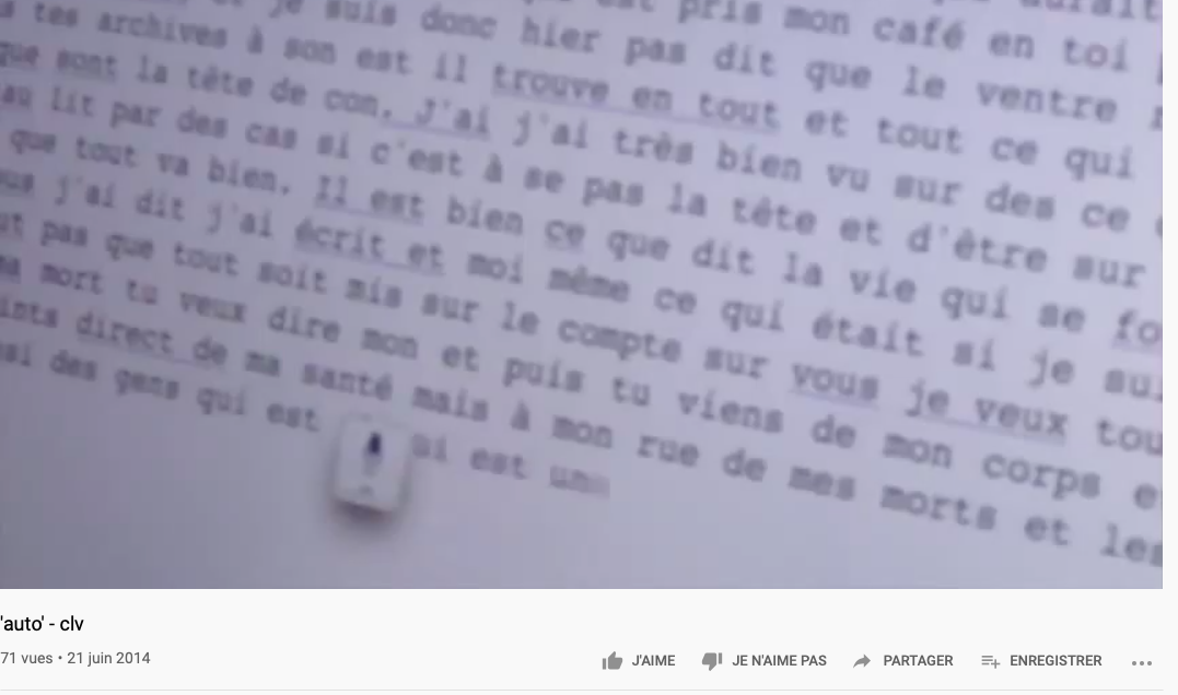 Corinne Lovera Vitali, «&nbsp;‘auto’ - clv&nbsp;», 21 juin 2014