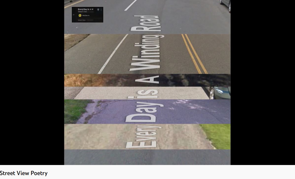 «&nbsp;Street View Poetry&nbsp;», Yellow Future City, 9 mars 2019