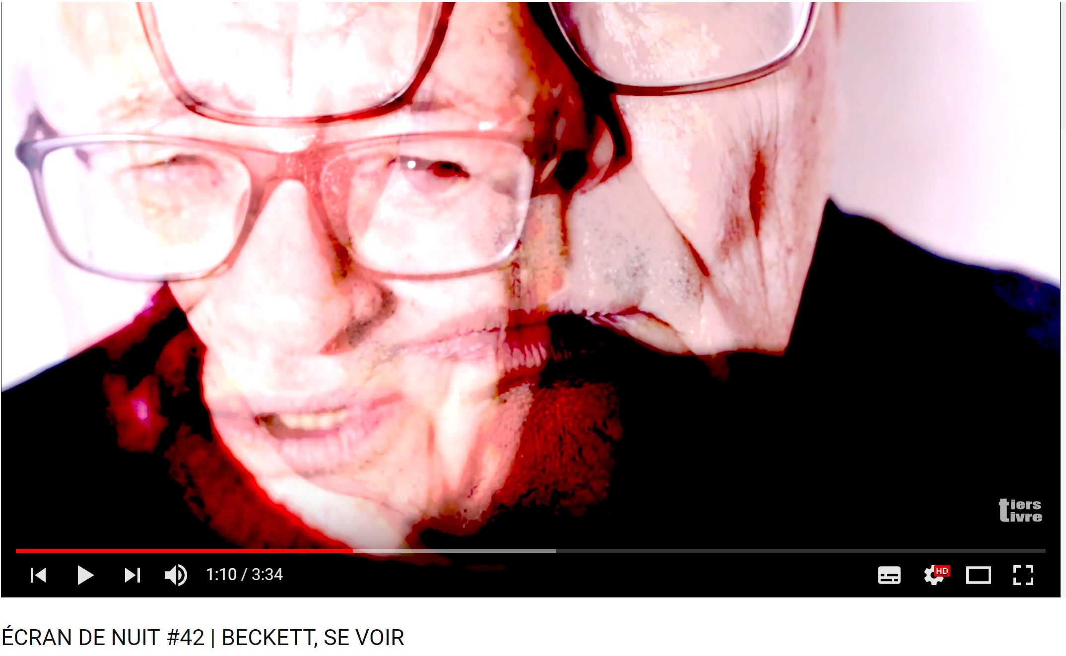 François Bon, «&nbsp;ÉCRAN DE NUIT #42 | BECKETT, SE VOIR&nbsp;», françois bon | le tiers livre, 20 janvier 2018