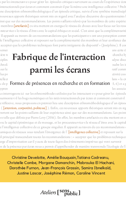 Fabrique de l'interaction parmis les écrans